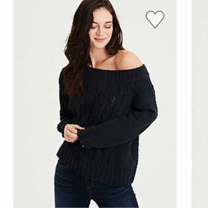 Knit off the shoulder sweater